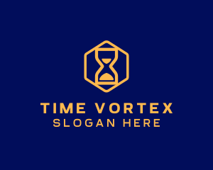 Hourglass Hexagon Clock logo