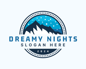 Outdoor Night Mountain logo design