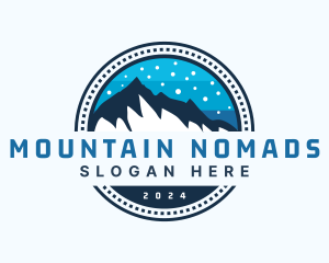 Outdoor Night Mountain logo design