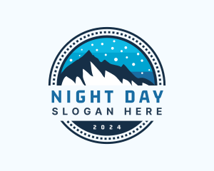 Outdoor Night Mountain logo design