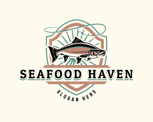 Fisherman Hook Seafood logo design