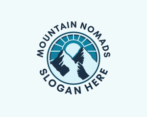 Mountain Hike Adventure logo design