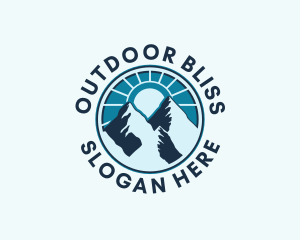 Mountain Hike Adventure logo design