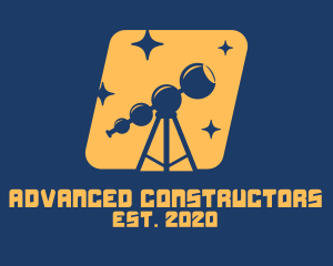 Orange Stars Telescope  logo design