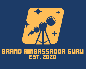 Orange Stars Telescope  logo design