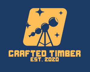 Orange Stars Telescope  logo design