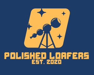 Orange Stars Telescope  logo design