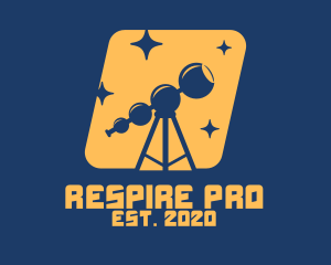 Orange Stars Telescope  logo design