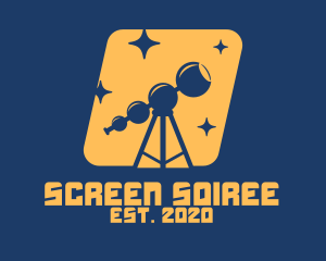 Orange Stars Telescope  logo design