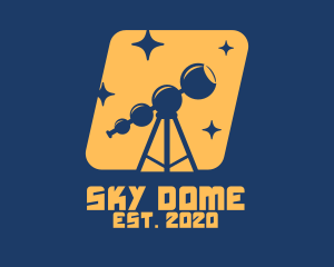 Orange Stars Telescope  logo design