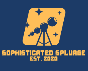 Orange Stars Telescope  logo design