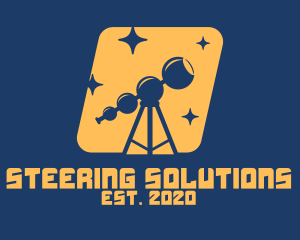 Orange Stars Telescope  logo design