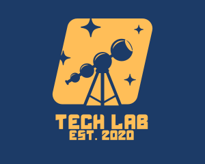 Orange Stars Telescope  logo design