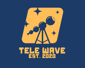 Orange Stars Telescope  logo design