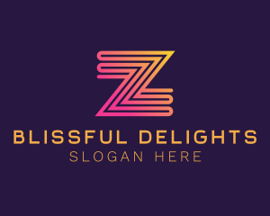 Modern Zigzag Line Letter Z logo design