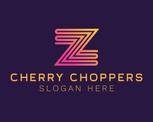 Modern Zigzag Line Letter Z logo design