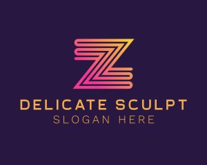 Modern Zigzag Line Letter Z logo design