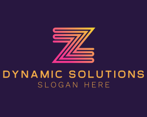 Modern Zigzag Line Letter Z logo design