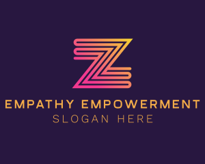 Modern Zigzag Line Letter Z logo design