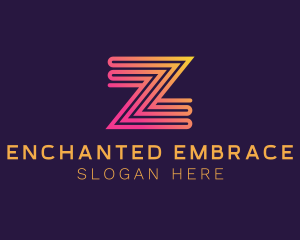 Modern Zigzag Line Letter Z logo design