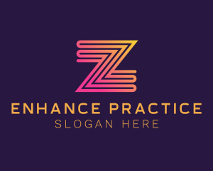 Modern Zigzag Line Letter Z logo design