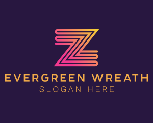 Modern Zigzag Line Letter Z logo design