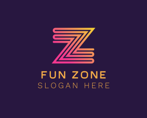 Modern Zigzag Line Letter Z logo design