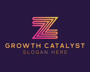 Modern Zigzag Line Letter Z logo design