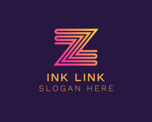 Modern Zigzag Line Letter Z logo design