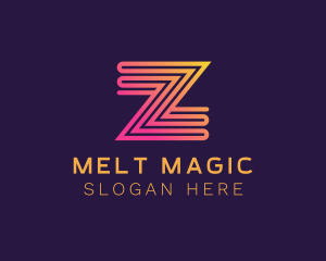 Modern Zigzag Line Letter Z logo design