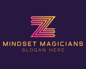 Modern Zigzag Line Letter Z logo design