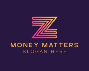 Modern Zigzag Line Letter Z logo design