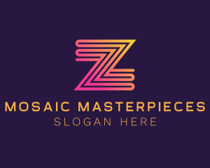 Modern Zigzag Line Letter Z logo design