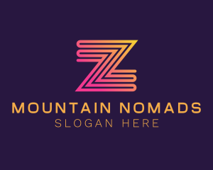 Modern Zigzag Line Letter Z logo design