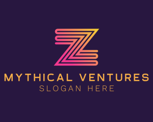 Modern Zigzag Line Letter Z logo design