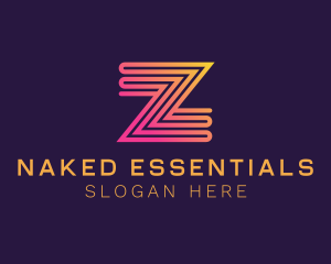 Modern Zigzag Line Letter Z logo design