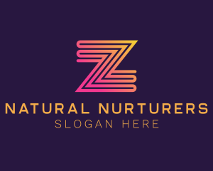 Modern Zigzag Line Letter Z logo design