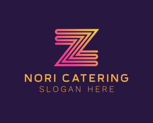 Modern Zigzag Line Letter Z logo design