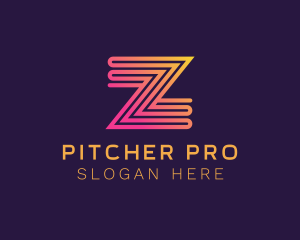 Modern Zigzag Line Letter Z logo design