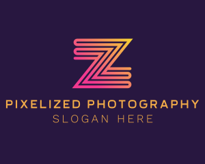 Modern Zigzag Line Letter Z logo design