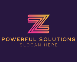 Modern Zigzag Line Letter Z logo design