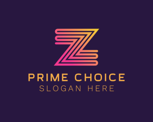 Modern Zigzag Line Letter Z logo design