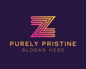 Modern Zigzag Line Letter Z logo design