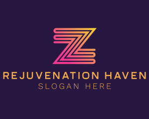 Modern Zigzag Line Letter Z logo design