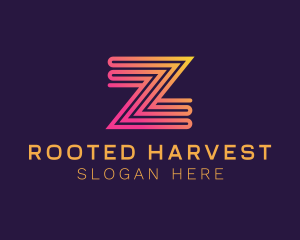 Modern Zigzag Line Letter Z logo design