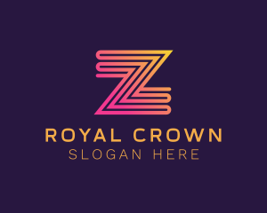 Modern Zigzag Line Letter Z logo design