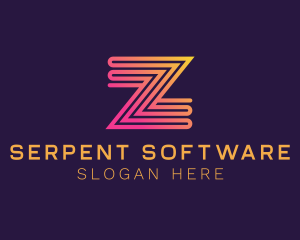 Modern Zigzag Line Letter Z logo design