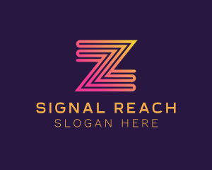 Modern Zigzag Line Letter Z logo design