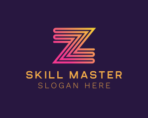 Modern Zigzag Line Letter Z logo design