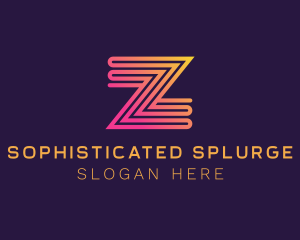 Modern Zigzag Line Letter Z logo design